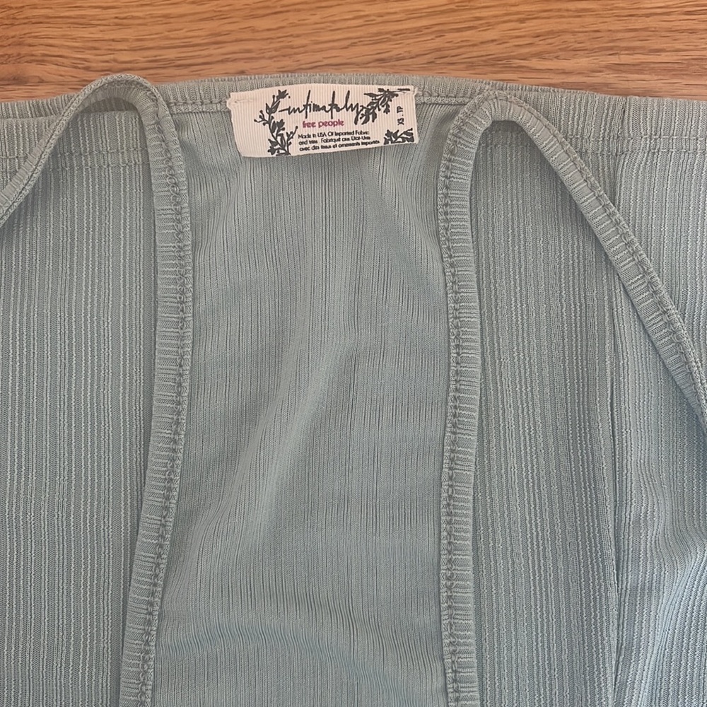 Free People Intimately Ribbed Racerback Tank - Sage - Picture 3 of 5